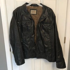Sonoma Faux Brown Leather Jacket